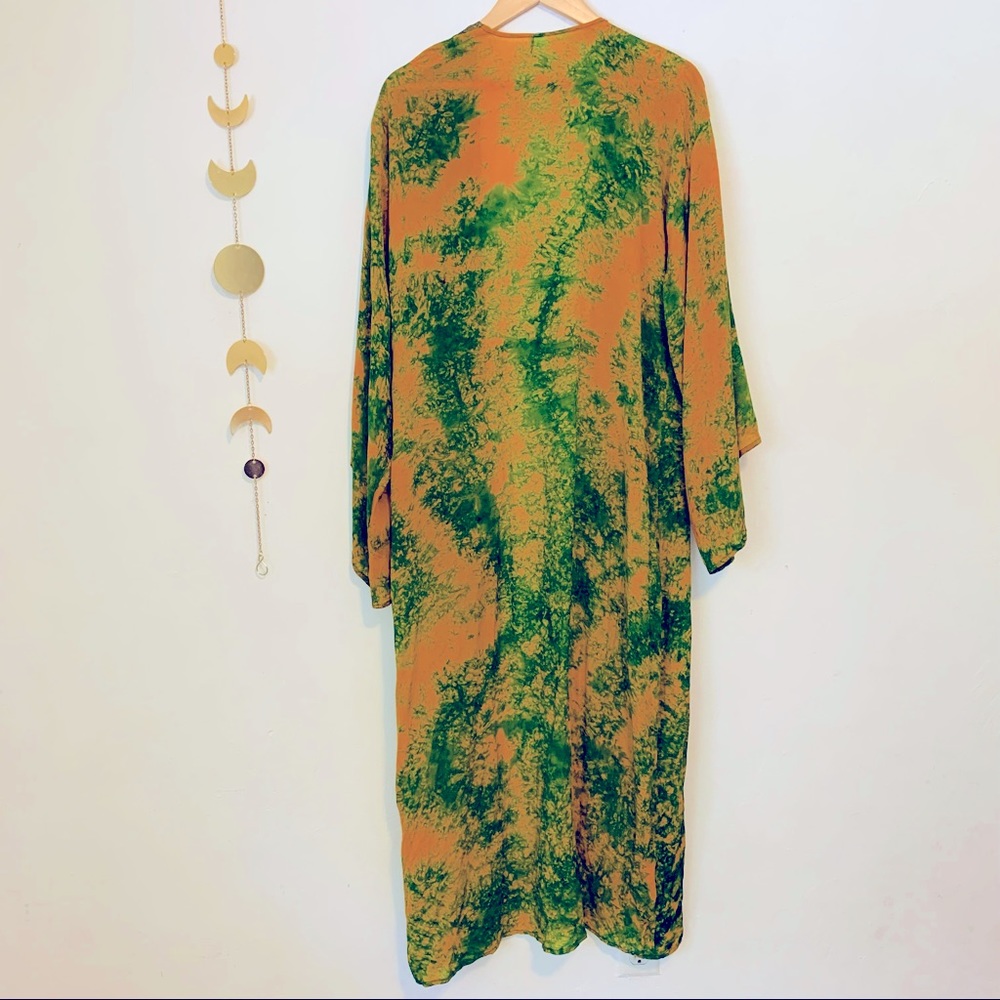 Silktique | Tie Dye Sheer Silk Kimono - Picture 7 of 9